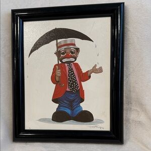 Clowncore Framed Clown Art signed in 93
